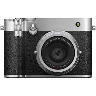 Front Side of the Fujifilm GFX100RF Digital Camera Silver