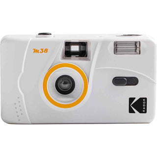 Front Side of the Kodak M38 Film Camera with Flash Clouds White